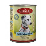 Berkley консервы для собак с индейкой и сыром, Adult Turkey&Cheese